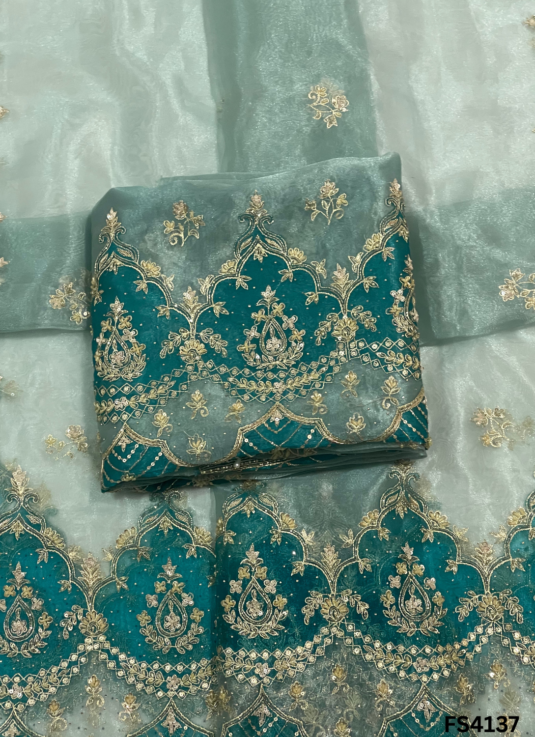 FS4137 | Handmade Bridal Suit | Glass Shimmer Suit  | Glass Shimmer Dupatta | Party Wear | Wedding Wear |