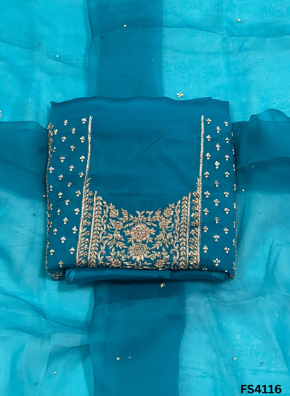 FS4116 | Handmade Wedding Suit | 100% Pure Organza | Pure Organza Dupatta | Party Wear | Wedding Suit |