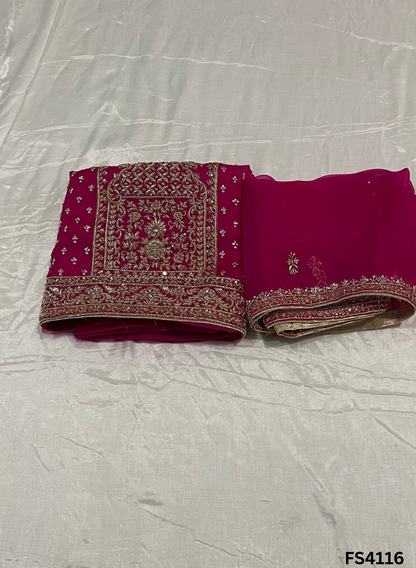 FS4116 | Handmade Wedding Suit | 100% Pure Organza | Pure Organza Dupatta | Party Wear | Wedding Suit |