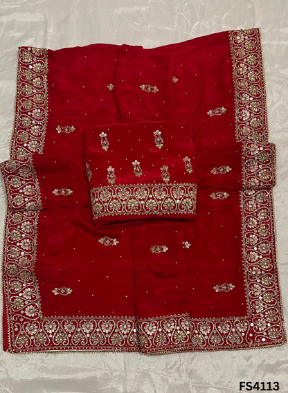 FS4113 | Handmade Wedding Suit |  Bridal Suit | Crepe Suit | Chinnon Dupatta | Party Wear | Wedding Suit |