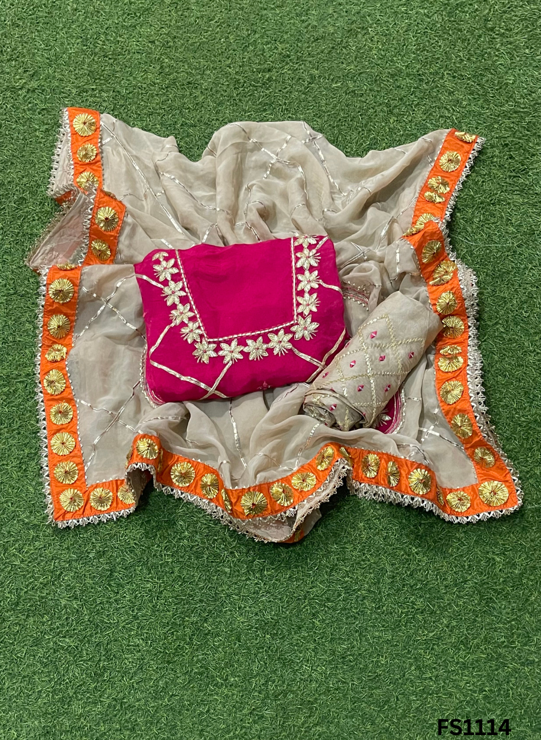 FS1114 |  Pink Crepe | Crepe Suit | Wedding | Party Wear | Ring Ceremony | Festival Suit |