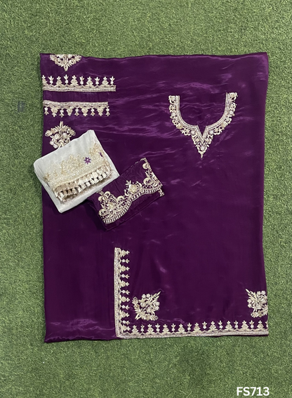 FS713 | Wine | | Silk  | Kurti-Lehnga | Party Wear | Wedding | Jaggo | Ring Ceremony | Festival |