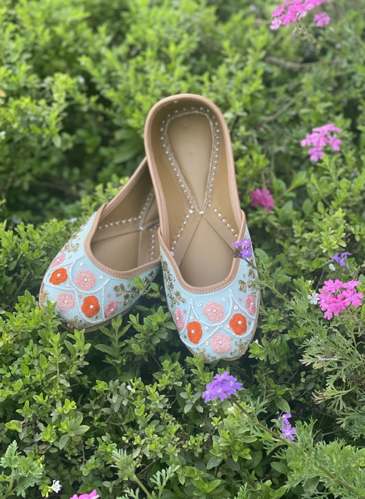 FF264 | Light-Sea |  Hand-Work | Punjabi Jutti