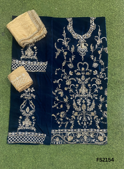 FS2154 | Velvet  | Velvet  | Party Wear | Wedding | Jaggo | Ring Ceremony | Festival