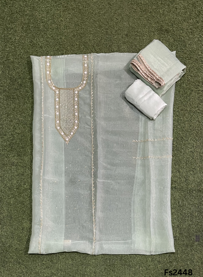 FS2448 | Crush Shimmer Suit | Party Wear | Wedding | Jaggo | Ring Ceremony | Festival |