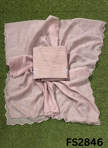 FS2846 | Linen cotton Suit | Party Wear | Wedding | Jaggo | Ring Ceremony | Festival| Regular wear