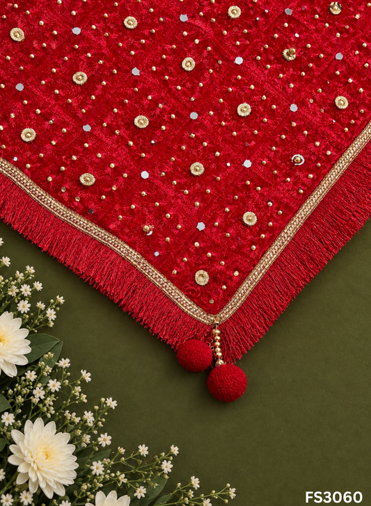 FS3060 | Luxurious  Embroidered  Phulkari - 2.5 Meters of Elegance