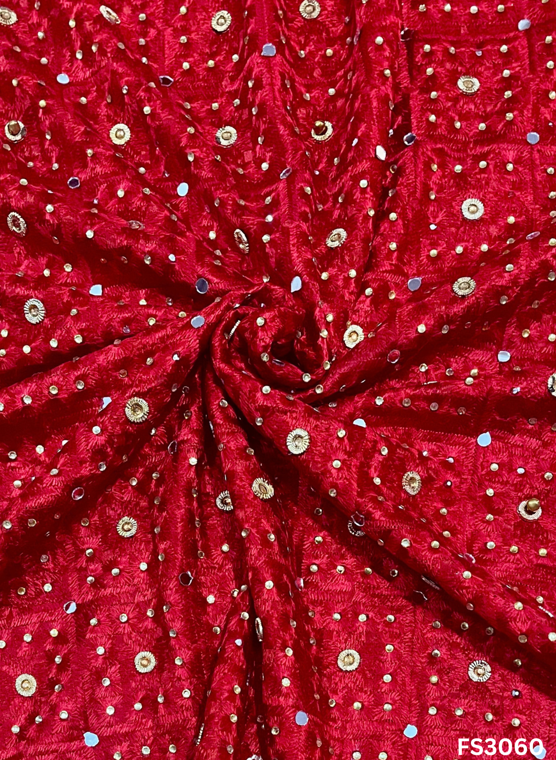FS3060 | Luxurious  Embroidered  Phulkari - 2.5 Meters of Elegance