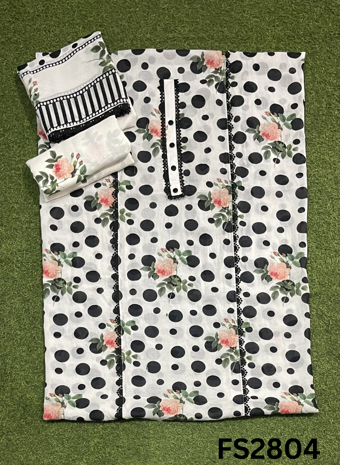 FS2804 |Satin Organza Suit | Casual wear  | Summer Suits | Regular wear