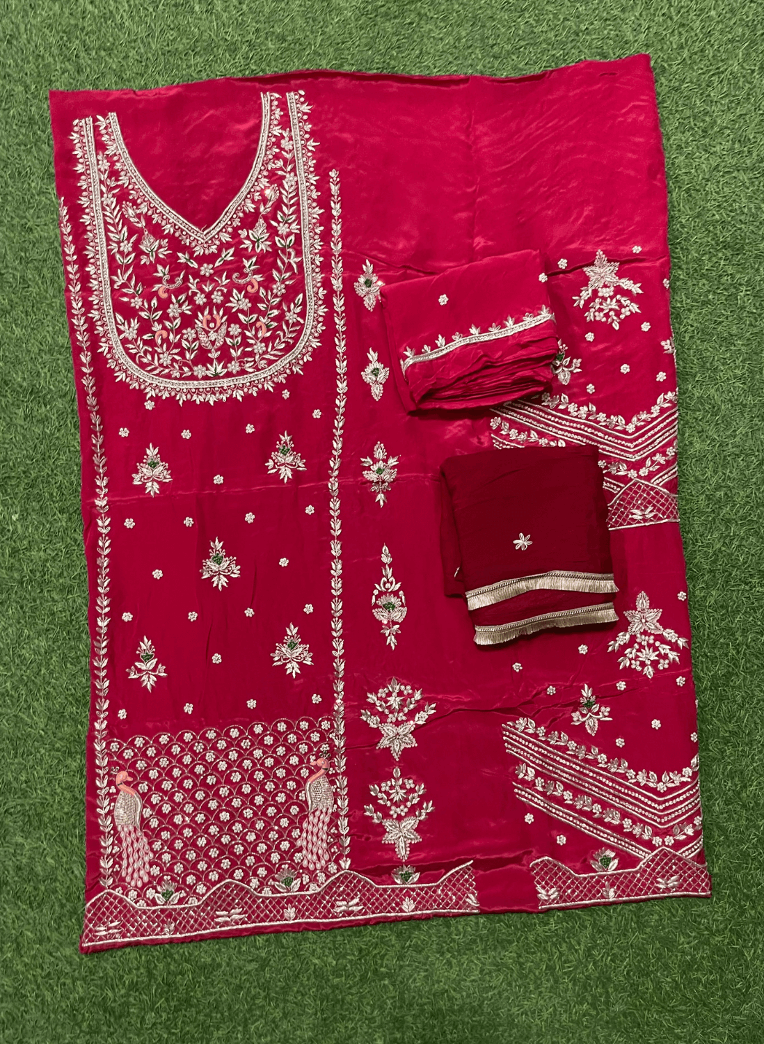 Mehroon Crepe | Crepe Suit | Wedding | Party Wear | Ring Ceremony | Festival Suit| FS173