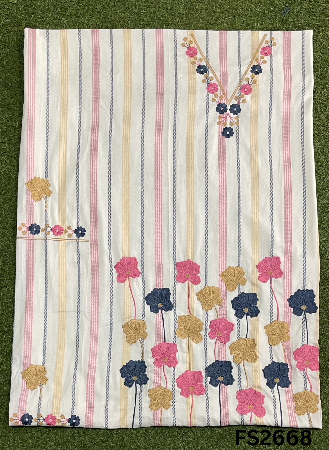 FS2668 | WHITE | Mul-Cotton Suit | Casual wear | Summer Suits | Regular wear