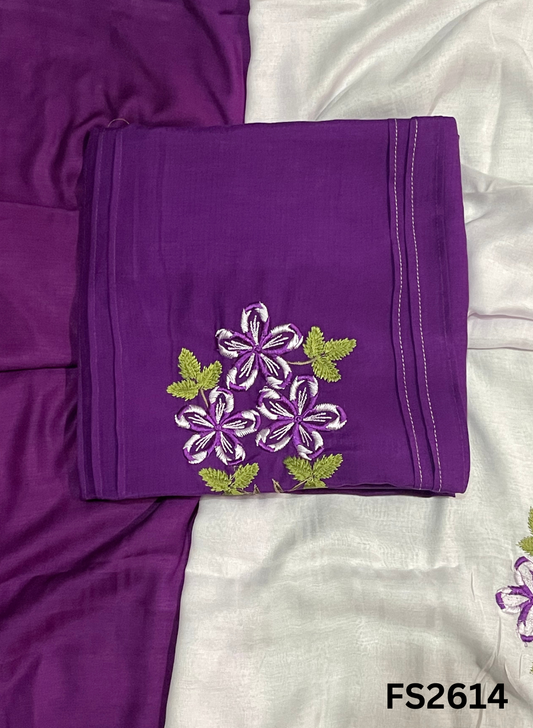 FS2614 | PURPLE  | Muslin Cotton Suit | Casual wear | Summer Suits | Regular wear |