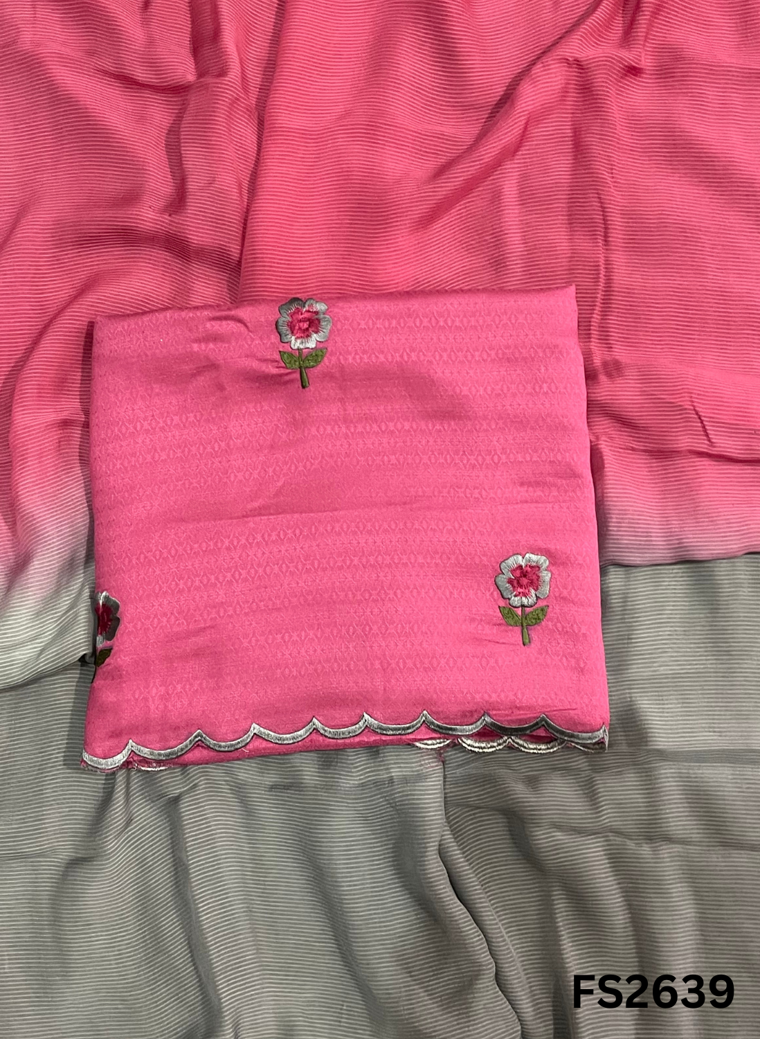 FS2639 | PINK |Muslin Cotton Suit | Casual wear | Summer Suits | Regular wear |