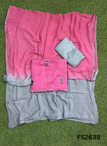 FS2639 | PINK |Muslin Cotton Suit | Casual wear | Summer Suits | Regular wear |