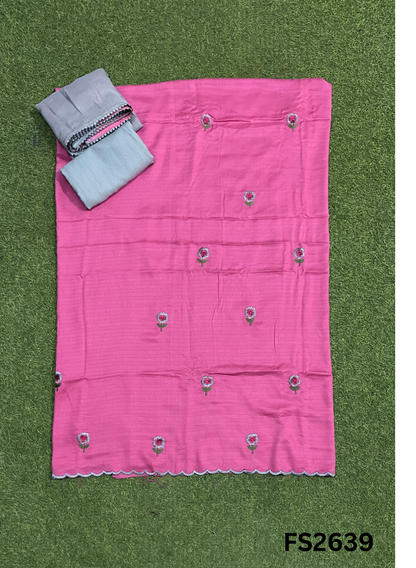FS2639 | PINK |Muslin Cotton Suit | Casual wear | Summer Suits | Regular wear |