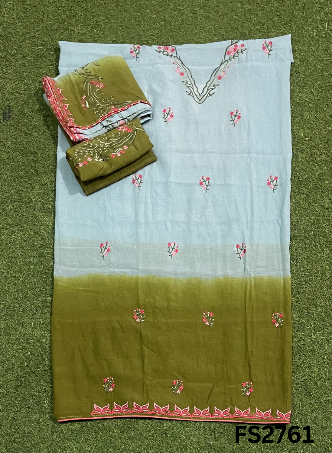 FS2761 | Double Shade |  Muslin Suit | Casual wear | Summer Suits | Regular wear |