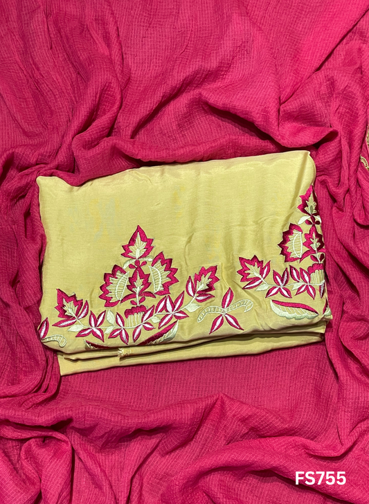 FS755 | Lemon | Muslin | Suit | Casual wear | Summer Suits | Regular wear |
