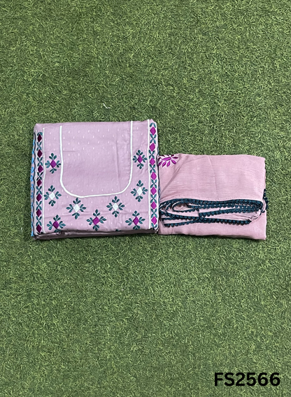 FS2566 | Light Yellow  | Muslin | Suit | Casual wear | Summer Suits | Regular wear