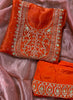 Orange Shimmer Suit | Party Wear | Wedding | Jaggo | Ring Ceremony | Festival | FS440