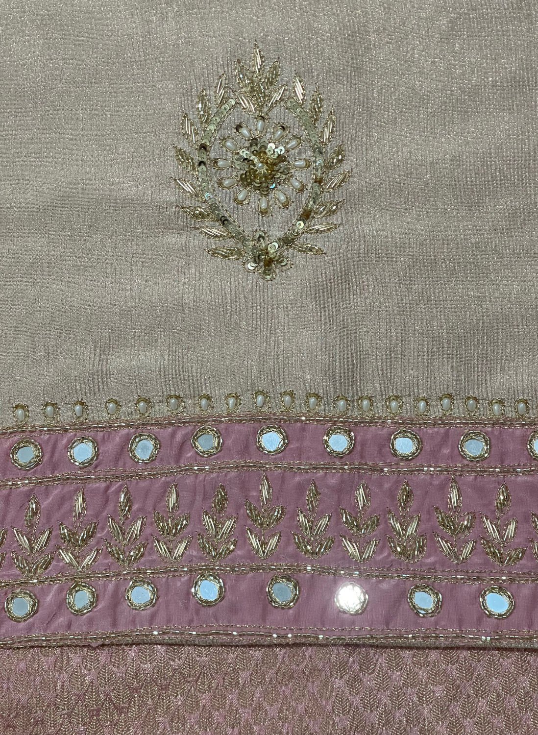 Crush Shimmer  off white Suit | Party Wear | Wedding | Jaggo | Ring Ceremony | Festival | FS204