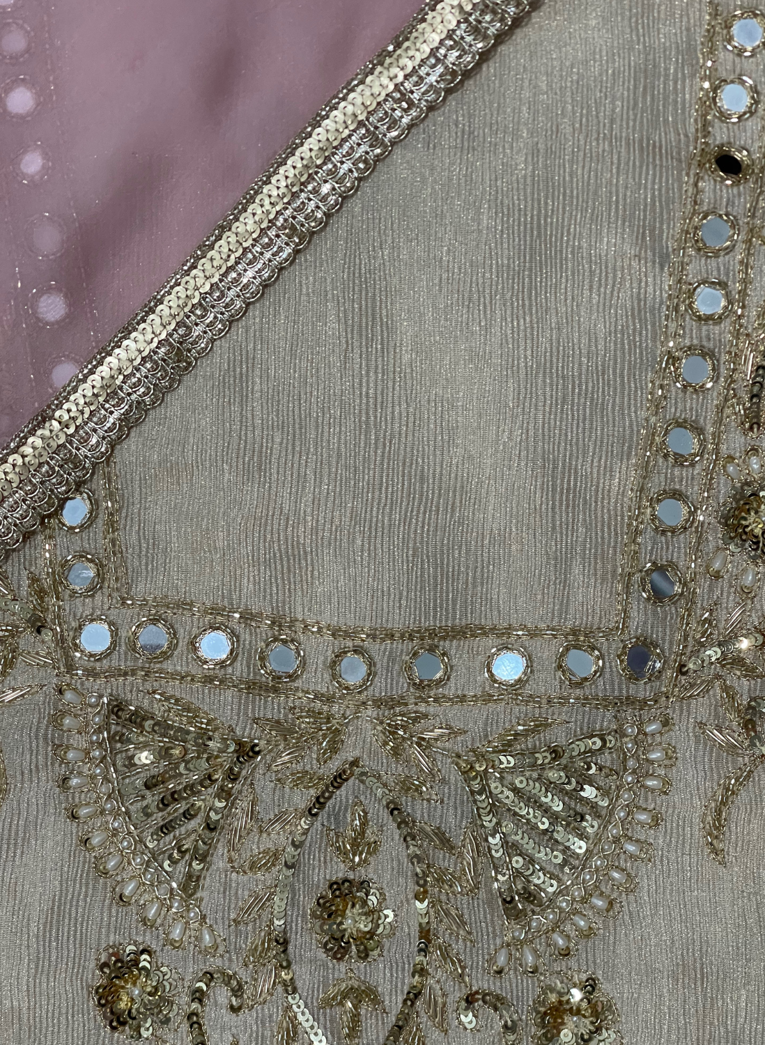 Crush Shimmer  off white Suit | Party Wear | Wedding | Jaggo | Ring Ceremony | Festival | FS204