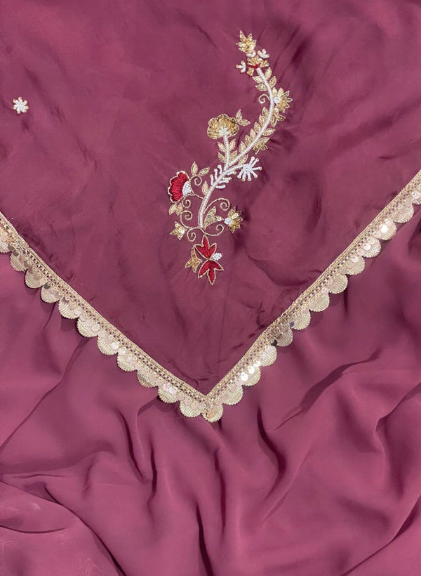 FS245 | Dark onion colour | georgette Suit | Party Wear | Wedding | Ja ...