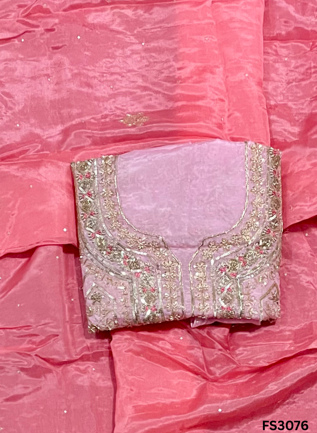 FS3076 | Organza Suit | Wedding | Party Wear | Bridal Suit | Ring Ceremony | Festival Suit |