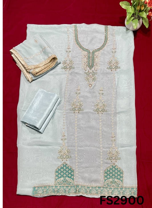 FS2900 |  Organza Suit | Wedding | Party Wear | Ring Ceremony | Festival Suit | Allover suit