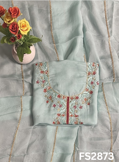 FS2873 | Organza Suit | Wedding | Party Wear | Ring Ceremony | Festival Suit | Allover suit