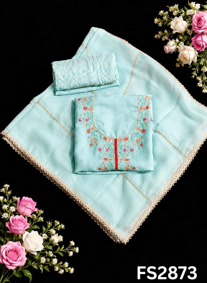 FS2873 | Organza Suit | Wedding | Party Wear | Ring Ceremony | Festival Suit | Allover suit