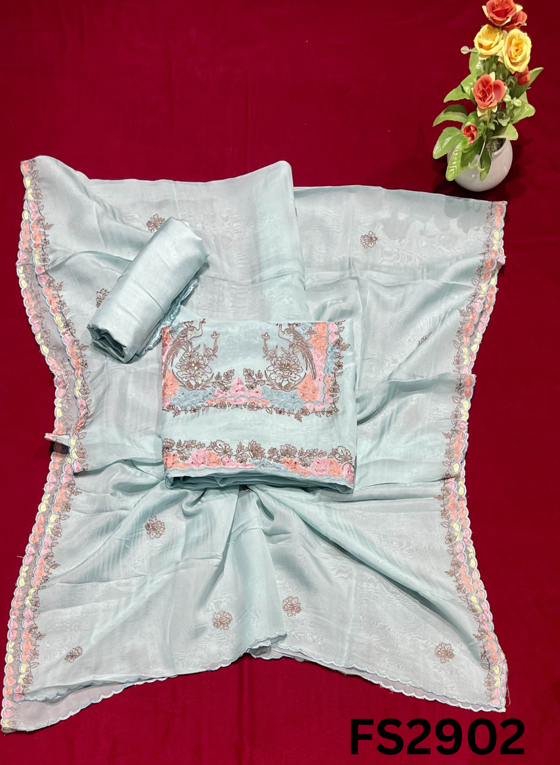 FS2902 |  Organza Suit | Wedding | Party Wear | Ring Ceremony | Festival Suit | Allover suit