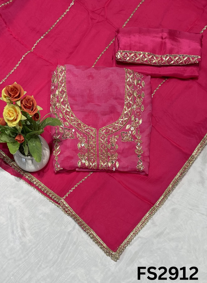 FS2912 | Organza Suit | Wedding | Party Wear | Ring Ceremony | Festival Suit | Allover suit