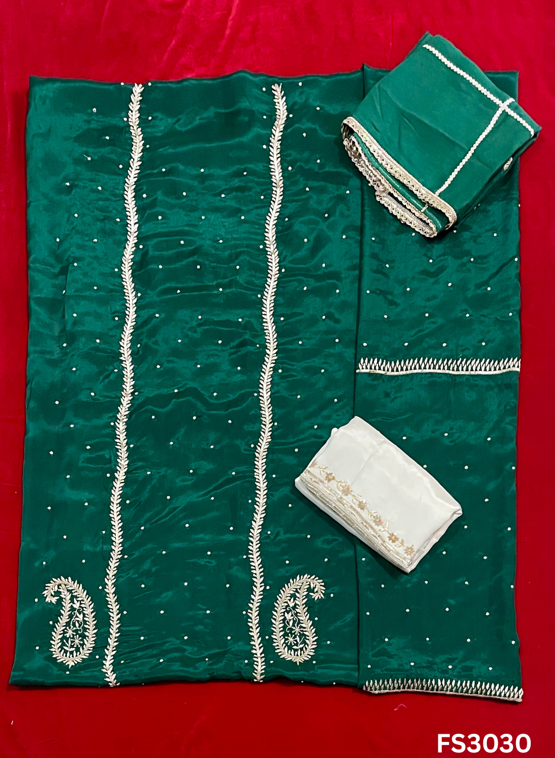 FS3030 | Organza Suit | Wedding | Party Wear | Ring Ceremony | Festival Suit | Contrast |