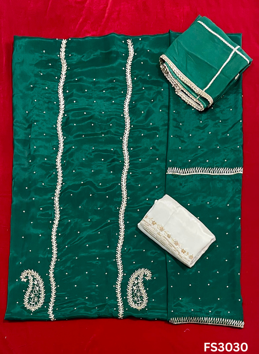 FS3030 | Organza Suit | Wedding | Party Wear | Ring Ceremony | Festival Suit | Contrast |
