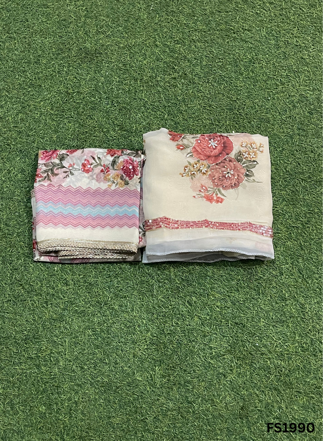 FS1990 | Peacock | Organza | Suit | Wedding | Party Wear | Ring Ceremony | Festival Suit | Allover suit