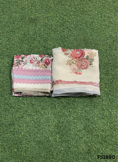 FS1990 | Peacock | Organza | Suit | Wedding | Party Wear | Ring Ceremony | Festival Suit | Allover suit