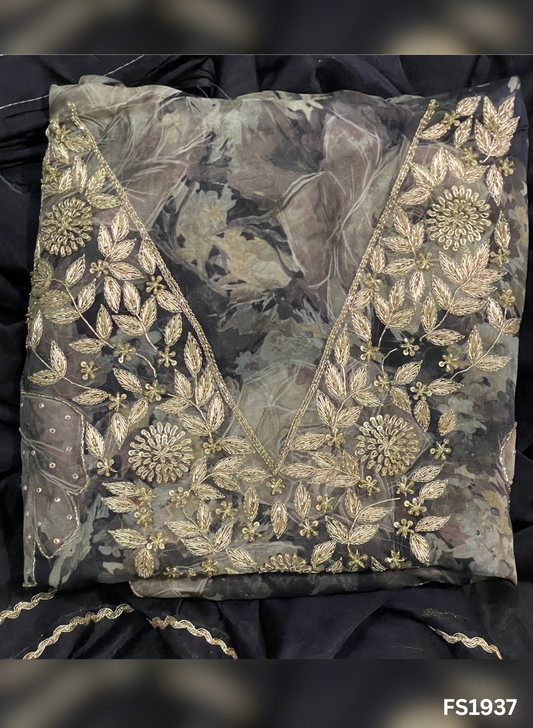 FS1937 | Organza | Suit | Wedding | Party Wear | Ring Ceremony | Festival Suit | Allover suit