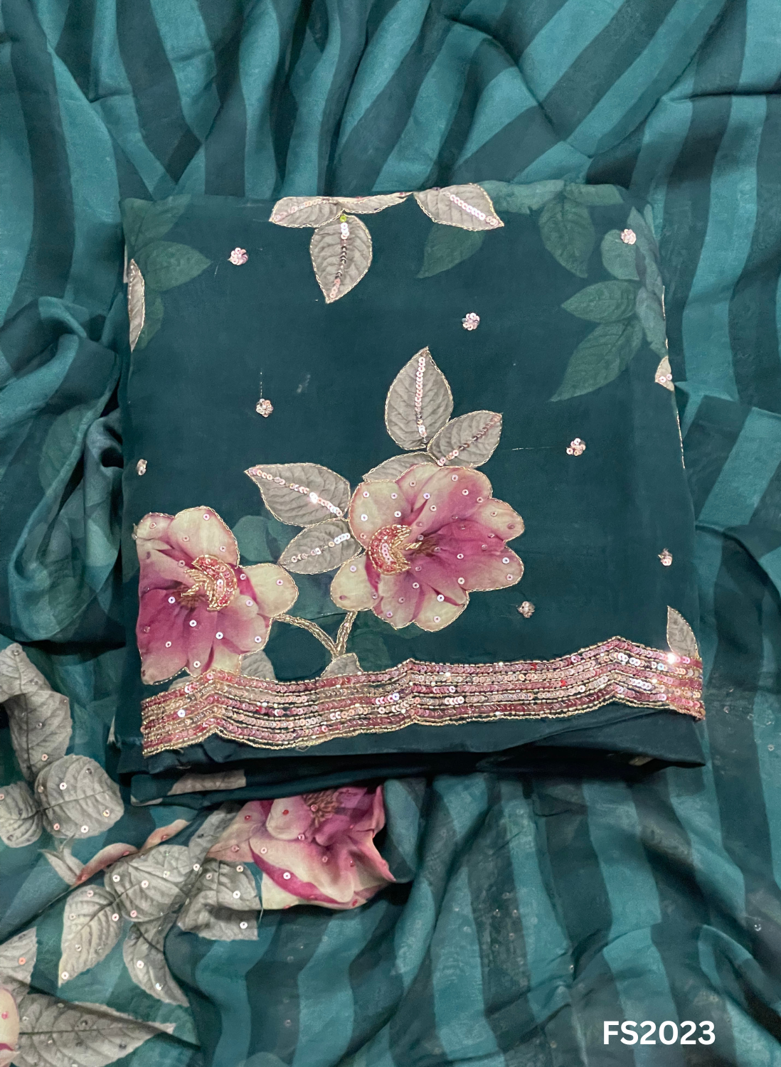 FS2023 | Peacock | Organza | Suit | Wedding | Party Wear | Ring Ceremony | Festival Suit | Allover suit