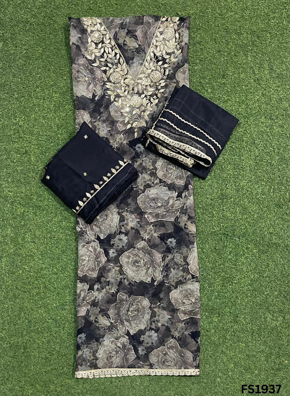 FS1937 | Organza | Suit | Wedding | Party Wear | Ring Ceremony | Festival Suit | Allover suit