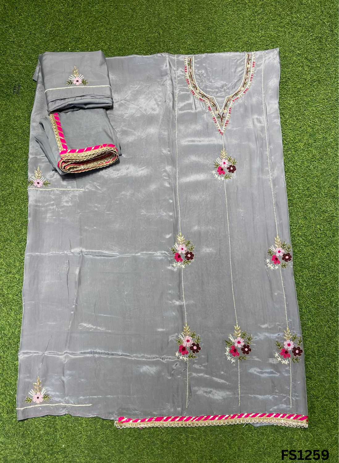 FS1259 | Organza  Silk | Suit | Wedding | Party Wear | Ring Ceremony | Festival Suit | Allover suit