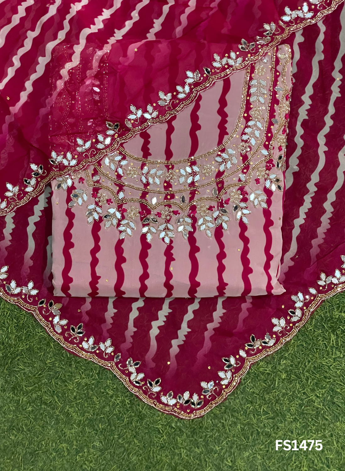 FS1475 | Wine | Organza Suit | Party Wear | Wedding | Jaggo | Ring Ceremony | Festival |