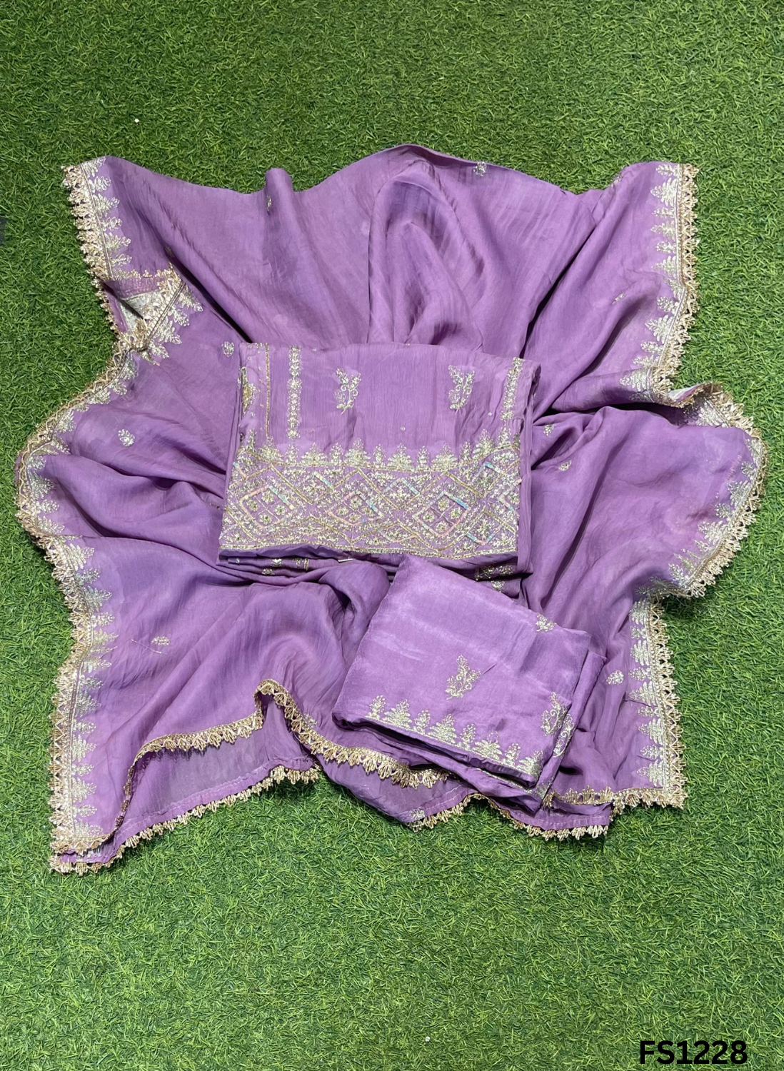 FS1228 | Organza | Suit | Wedding | Party Wear | Ring Ceremony | Festival Suit | Allover suit