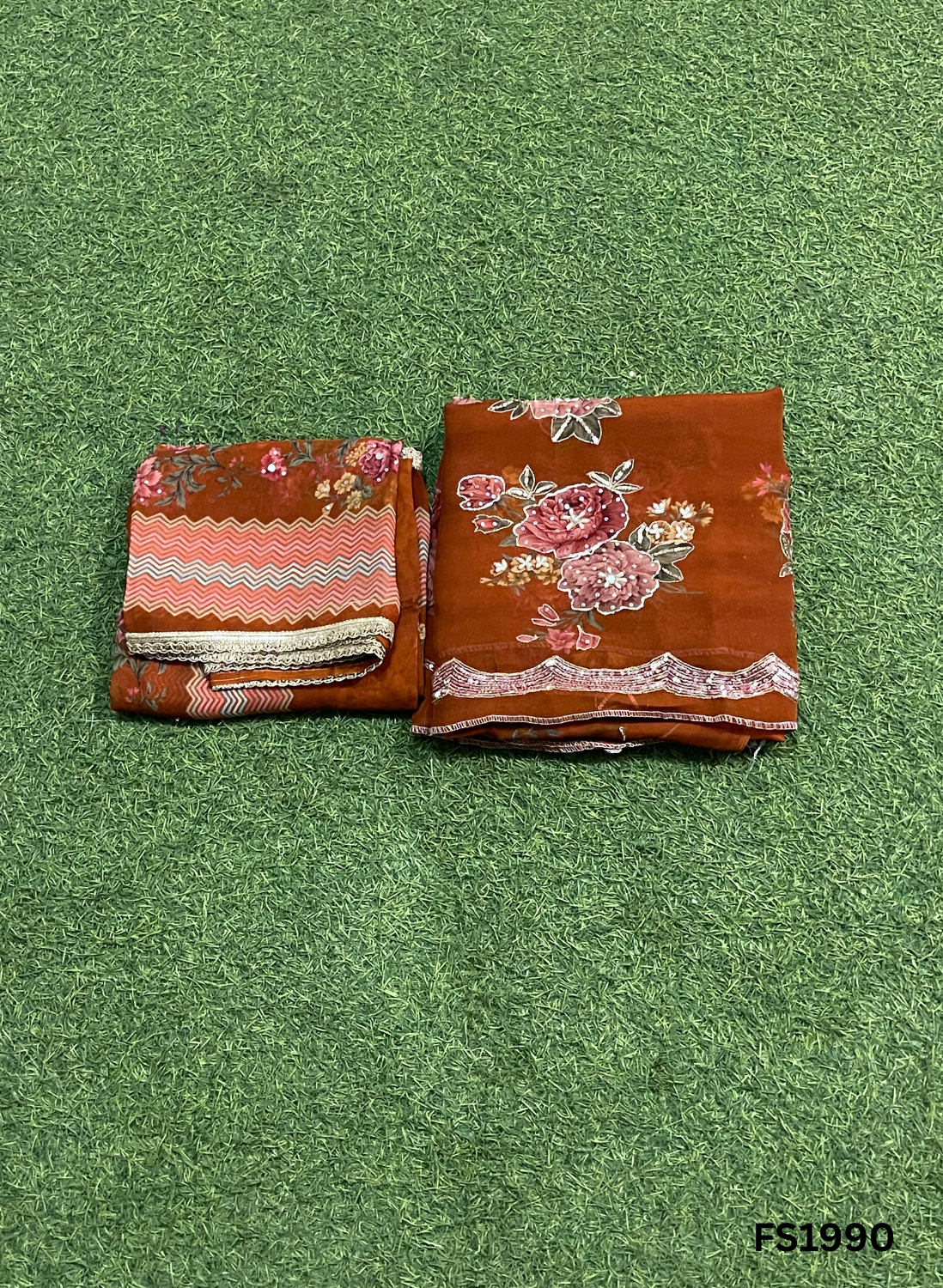 FS1990 | Peacock | Organza | Suit | Wedding | Party Wear | Ring Ceremony | Festival Suit | Allover suit