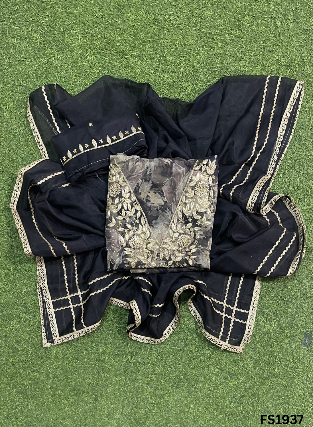 FS1937 | Organza | Suit | Wedding | Party Wear | Ring Ceremony | Festival Suit | Allover suit