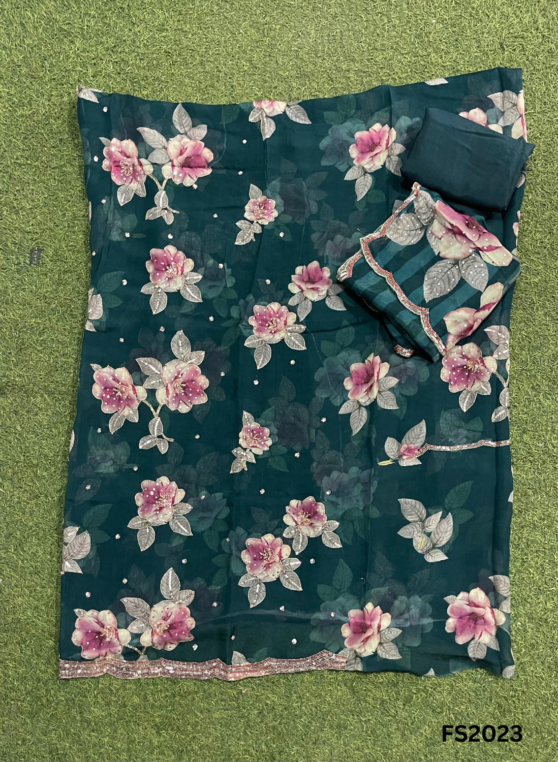 FS2023 | Peacock | Organza | Suit | Wedding | Party Wear | Ring Ceremony | Festival Suit | Allover suit