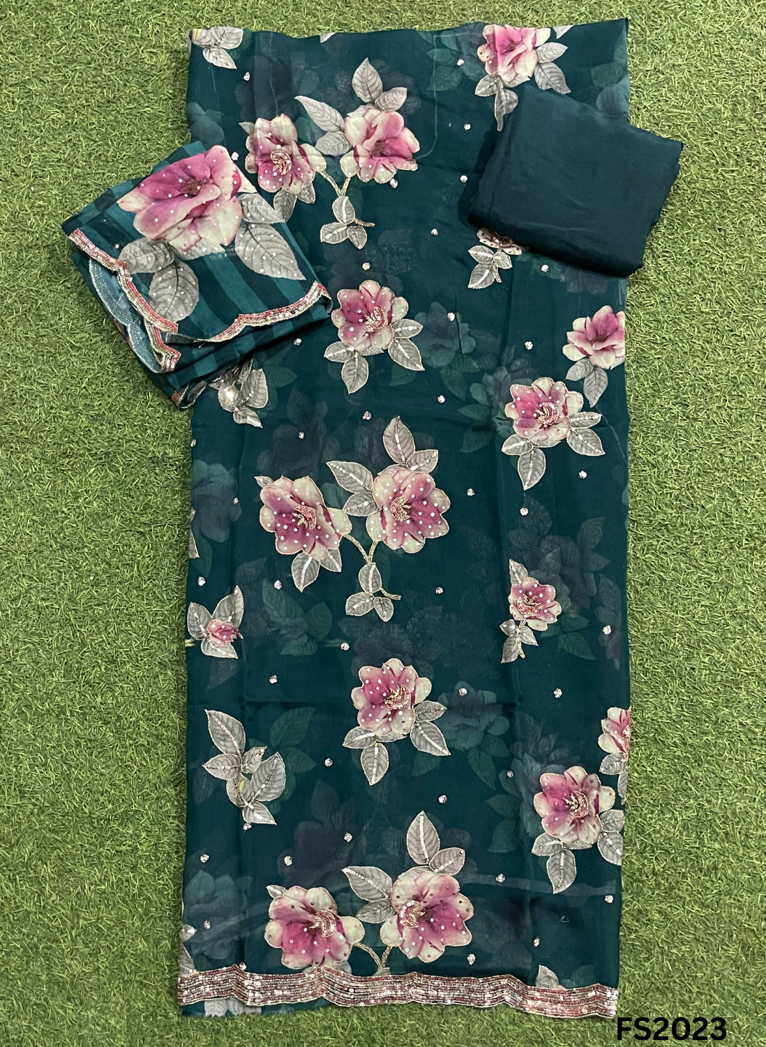 FS2023 | Peacock | Organza | Suit | Wedding | Party Wear | Ring Ceremony | Festival Suit | Allover suit