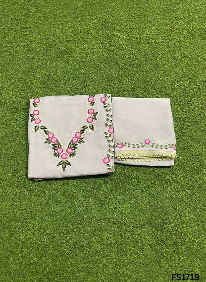 FS1917 | Sky-Blue | Organza | Suit | Wedding | Party Wear | Ring Ceremony | Festival Suit | Allover suit