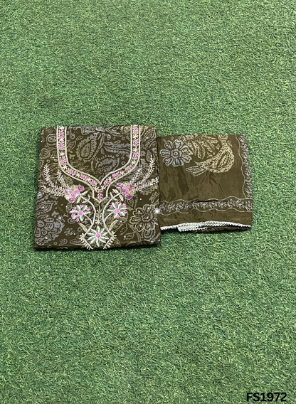 FS1972 | Organza | Suit | Wedding | Party Wear | Ring Ceremony | Festival Suit | Allover suit