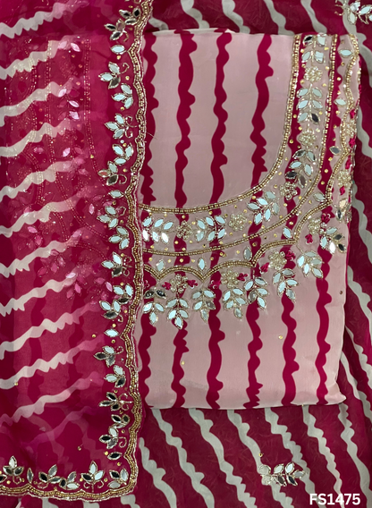 FS1475 | Wine | Organza Suit | Party Wear | Wedding | Jaggo | Ring Ceremony | Festival |