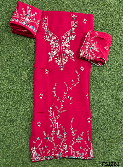 FS1261 | Organza | Suit | Wedding | Party Wear | Ring Ceremony | Festival Suit | Allover suit